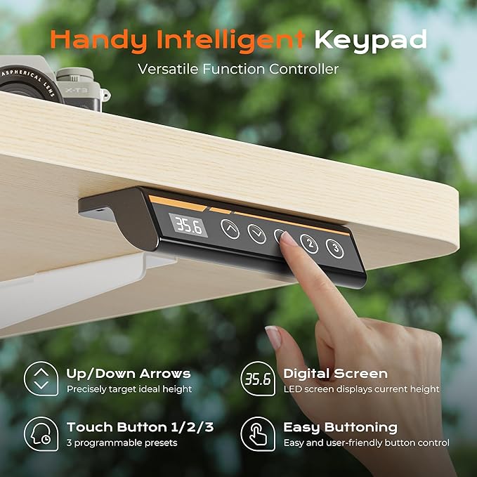 Huuger 63 x 28 Large Electric Standing Desk, Height Adjustable Computer Desk - Image 5