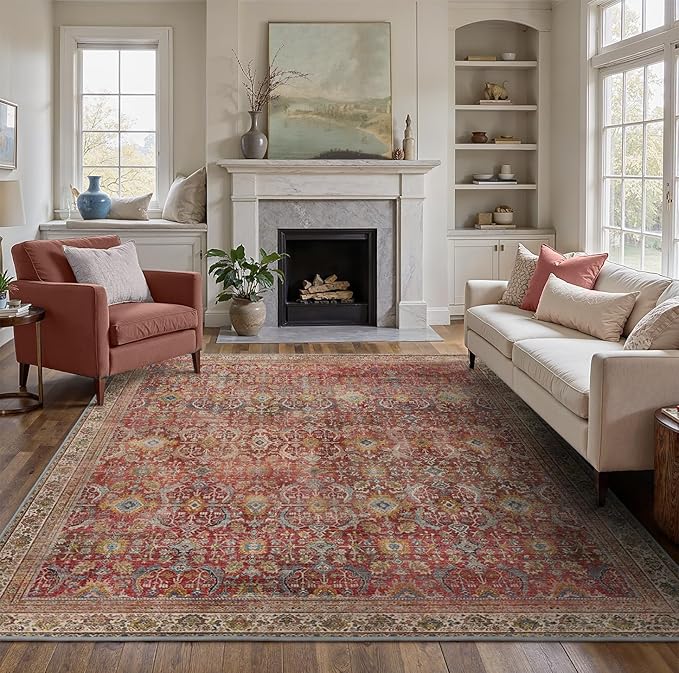 9X12 Area Rugs Machine Washable Rugs by BESBLEE