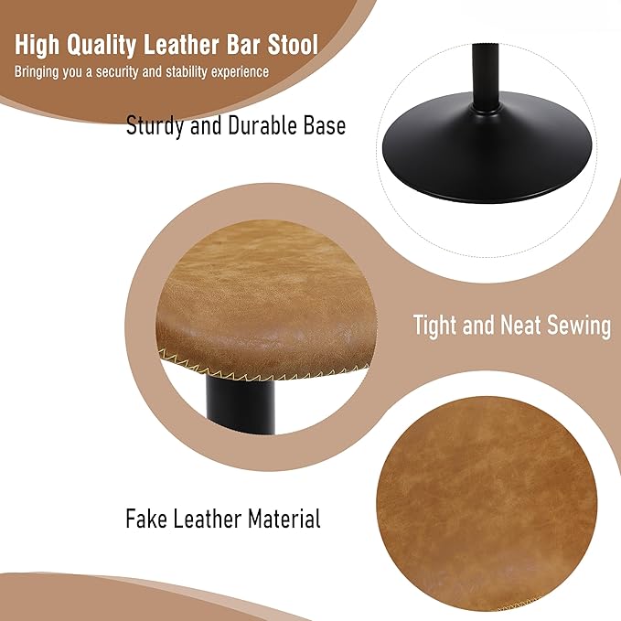 Bar Stools, Swivel Counter Height Barstools - Image 6