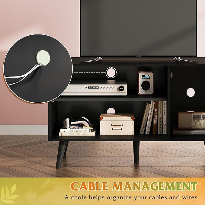 WLIVE TV Stand for 43 Inch TV, Small Entertainment Center - Image 6