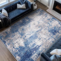 Washable Area Rugs 9'x12' Non-Slip Modern Abstract Soft by RELEANY