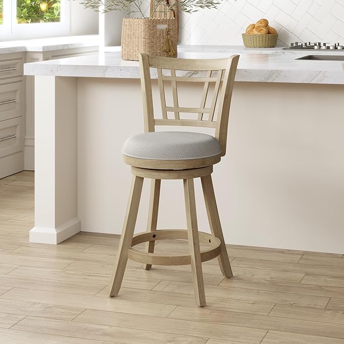 Hillsdale Fairfox 24.5" Wood Swivel Counter Height Stool - Image 2