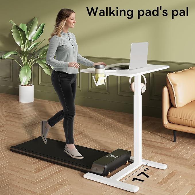 Gas Spring Adjustable Height Rolling Portable Laptop Desk, Mobile Standing Desk - Image 9