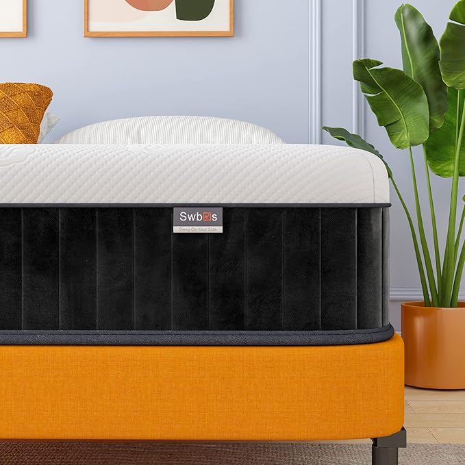 Queen Mattress 12 Inch, Hybrid Mattress Queen Size, Bed Matress in a Box by Swbvs