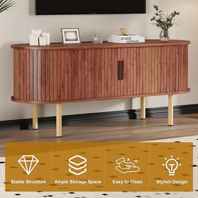 GarveeHome 47.2" TV Stand, Modern TV Console Table - Image 5