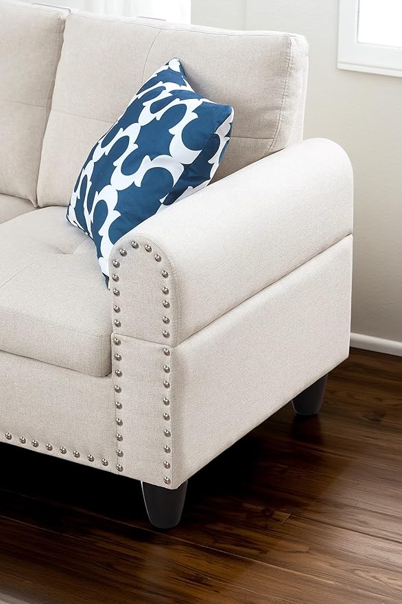 98 Inch L Shaped Sectional Sofa - Image 4