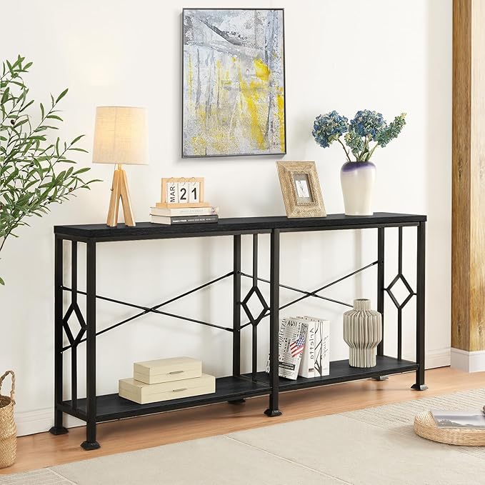 HOMISSUE Long Entryway Console Table, 70.9" Industrial Narrow Sofa Tables - Image 7