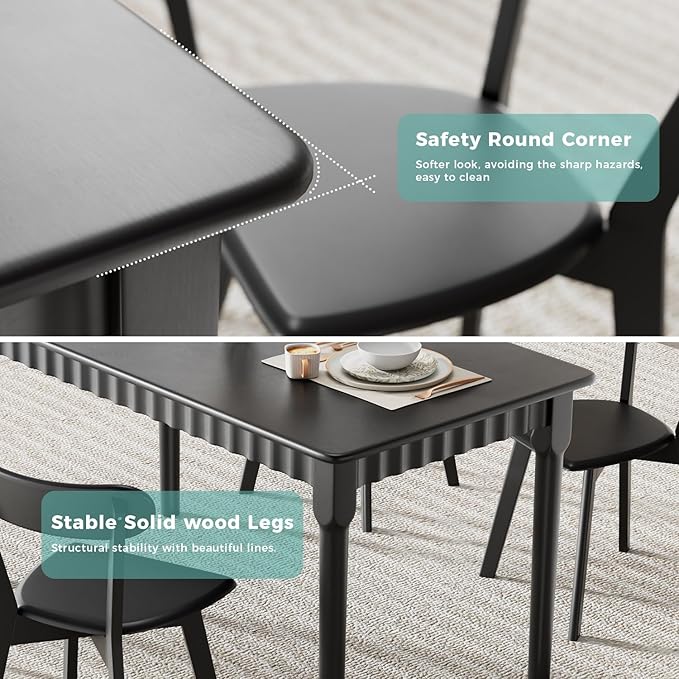 70.8 Inch Solid Wood Dining Table - Image 7