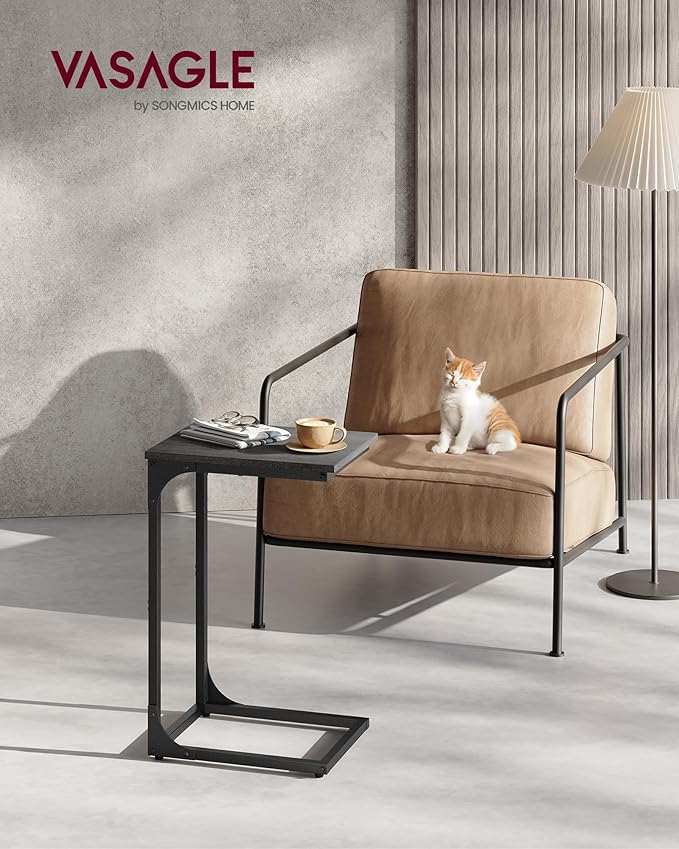 VASAGLE C-Shaped End Table, Small Side Table - Image 2