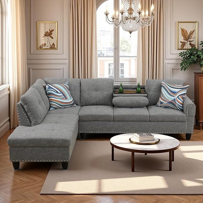 Modular L-Shaped Sectional Sofa, Modern Couches by Outdoorchairs