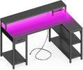 SUPERJARE 47 inch Reversible L Shaped Desk by SUPERJARE