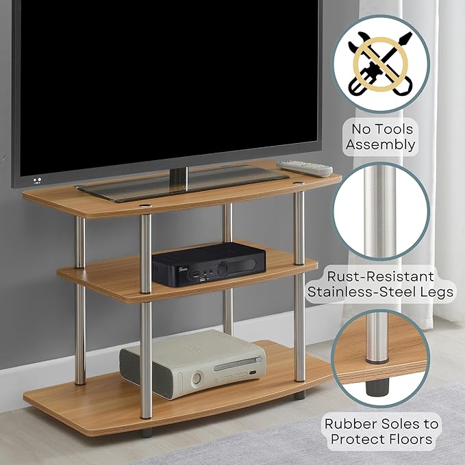 Convenience Concepts Designs2Go No Tools 3-Tier Stand Entertainment Center 37 - Image 5