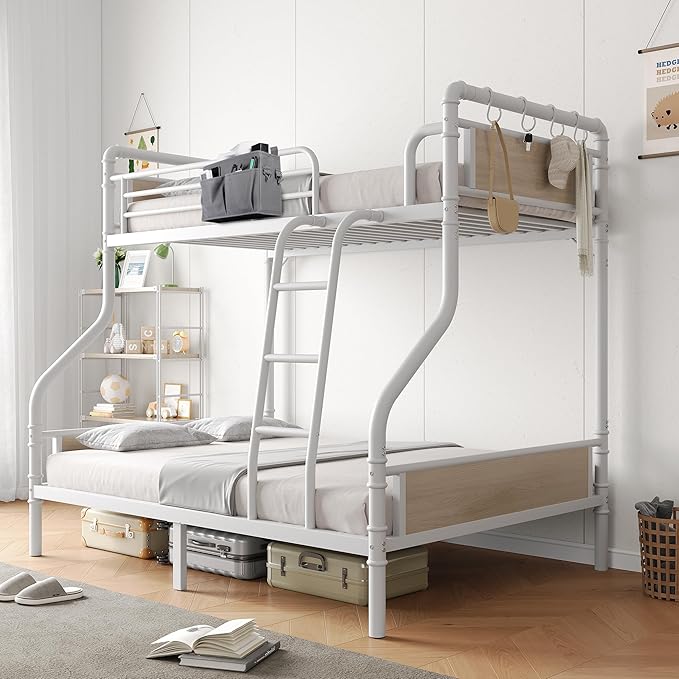 Metal Bunk Bed Twin Over Full, Industrial Bunkbeds Heavy Duty Bed - Image 8