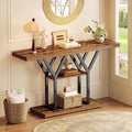 Huuger 47.2 Inch Entryway Table, Industrial Console Sofa Table, 3 Tier Accent by Huuger