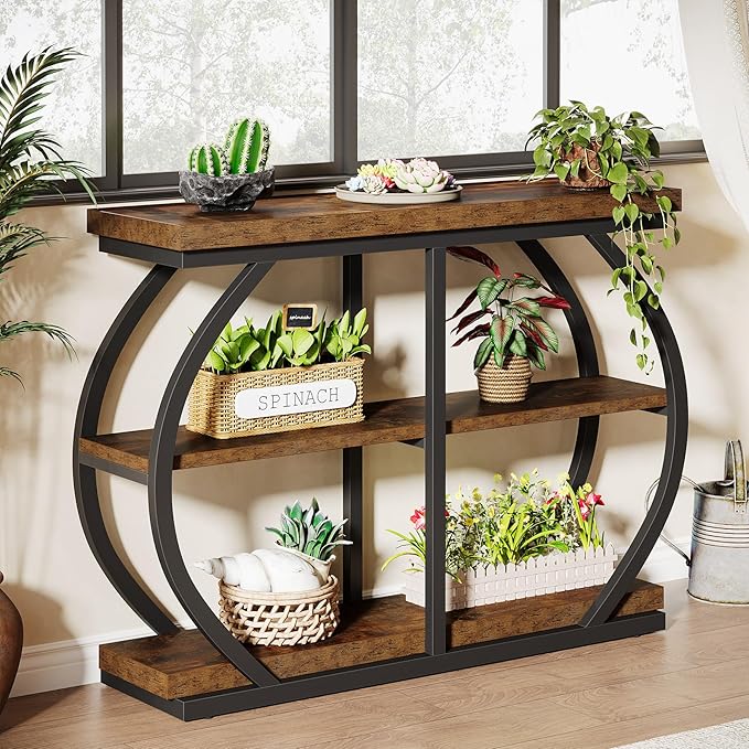 Tribesigns 41.3" Console Table, Industrial 3-Tier Entryway Table - Image 3
