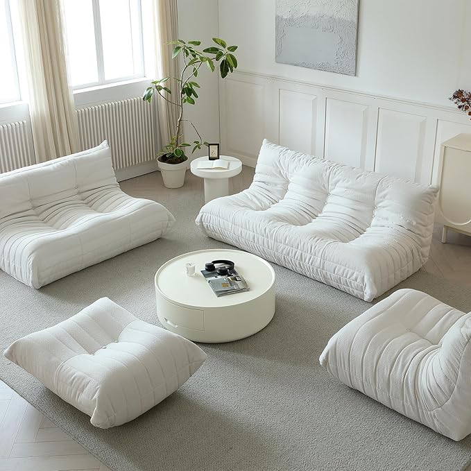 Luxury Sofa Couch Chair, Lazy Floor Seating, Fireside Bean Bag Chair, Ergonomic - Image 6