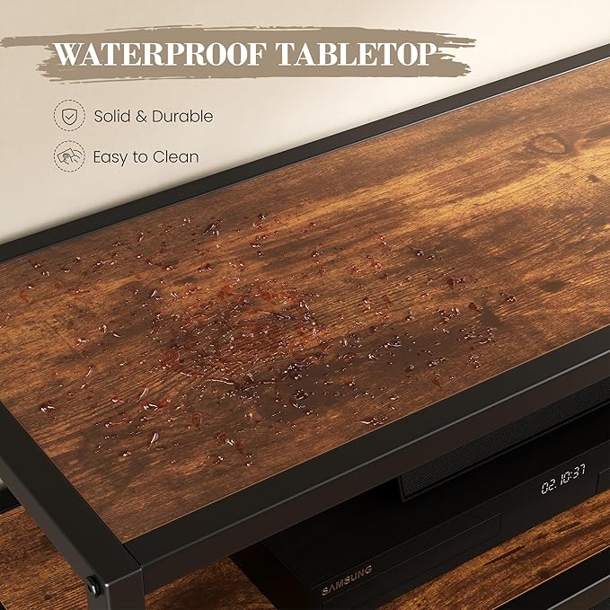 TECHMILLY Modern TV Stand for 55" TV, TV Table - Image 6