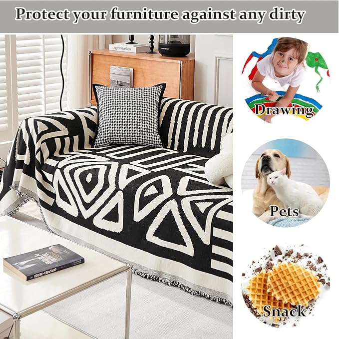 VM VOUGEMARKET Geometric Couch Cover - Image 4