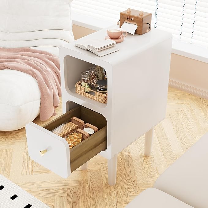 Narrow Nightstand, Solid Wood Night Stand - Image 6