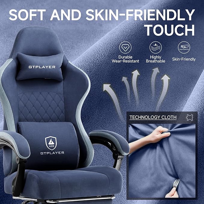 GTPLAYER Office Chair, Gaming Computer Desk Fabric Chair - Image 4