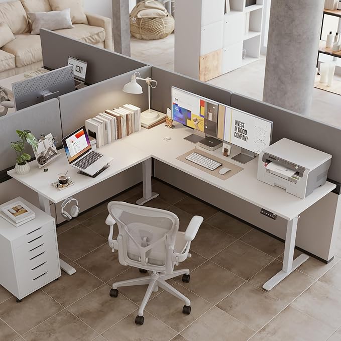 Agilestic L-Shaped Standing Desk Adjustable Height, Electric Corner Standing - Image 2