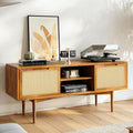 Bme Oliver TV Stand for TVs up to 55", Mid-Century Solid Wood TV Console by Bme