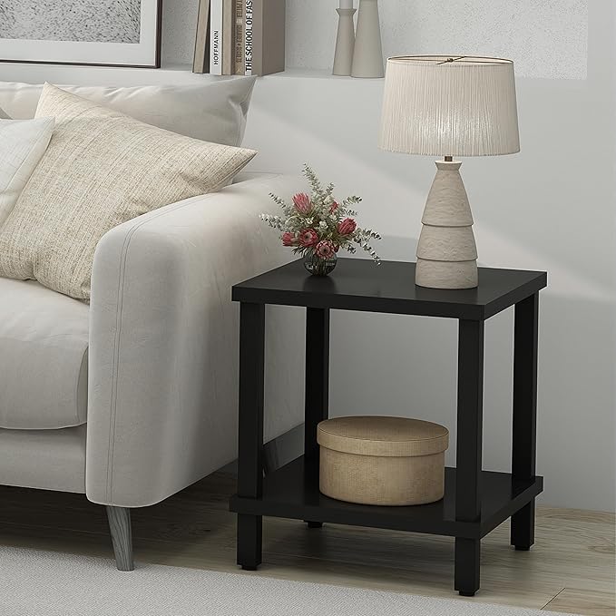 Large End Table Square Side Table Modern Sofa Table 20 Inch Industrial Coffee - Image 5