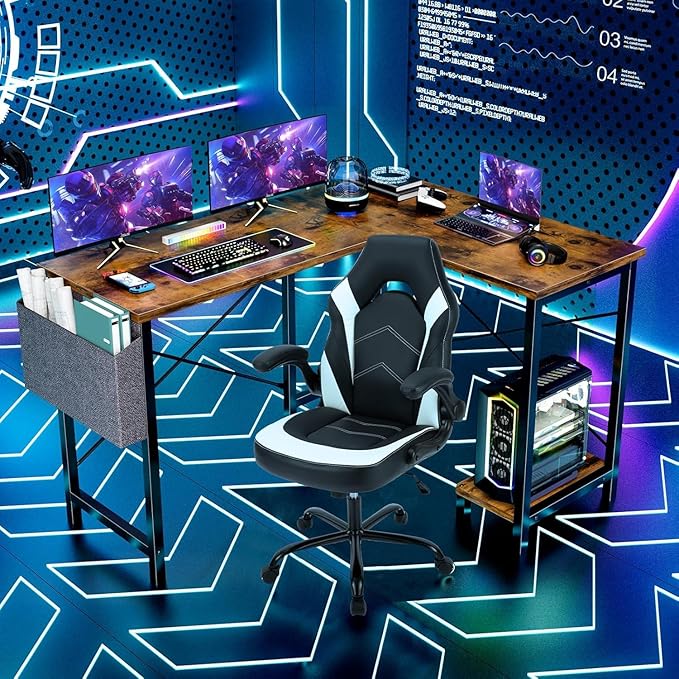 Whitmor L Shaped Gaming Desk - Image 8