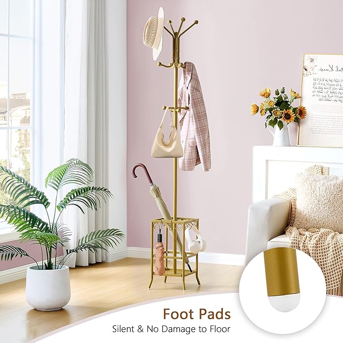 Hoctieon Coat Rack Freestanding, Coat Tree - Image 7