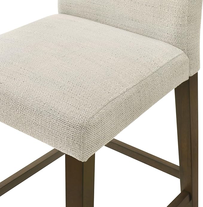 CHITA Counter Height Bar Stools Set of 3, Fabric in Ivory - Image 9