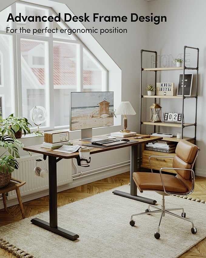 BANTI 55"x24" Standing Desk, Electric Stand up Height Adjustable Home Office - Image 4