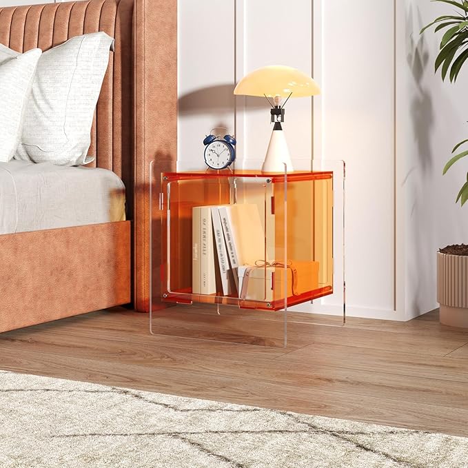 Acrylic End Table, Side Table Nightstand - Image 2