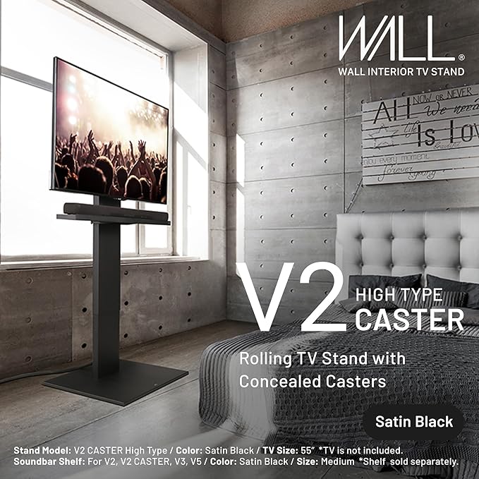 WALL V2 Caster High Type | Minimalist Rolling TV Stand - Image 2