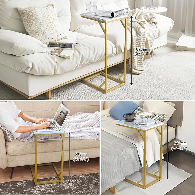 Serteaw C-Shaped End Table, Sturdy Side Table - Image 3