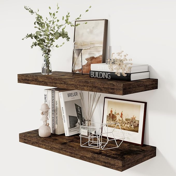 30 Inch Floating Shelves, 12 Inch Deep Floating Shelf by FunMemories