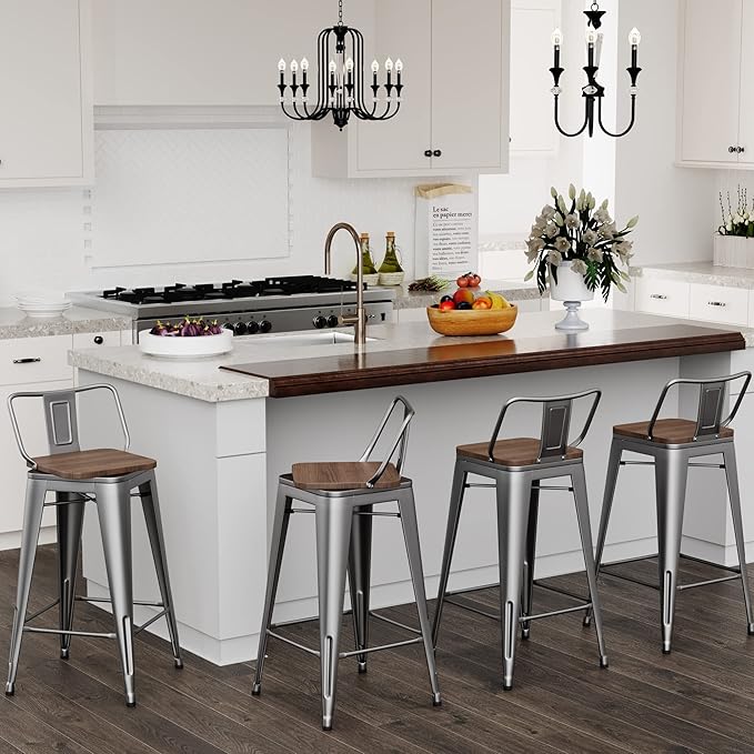 30 Inch Swivel Bar Stools Set of 4 - Image 8