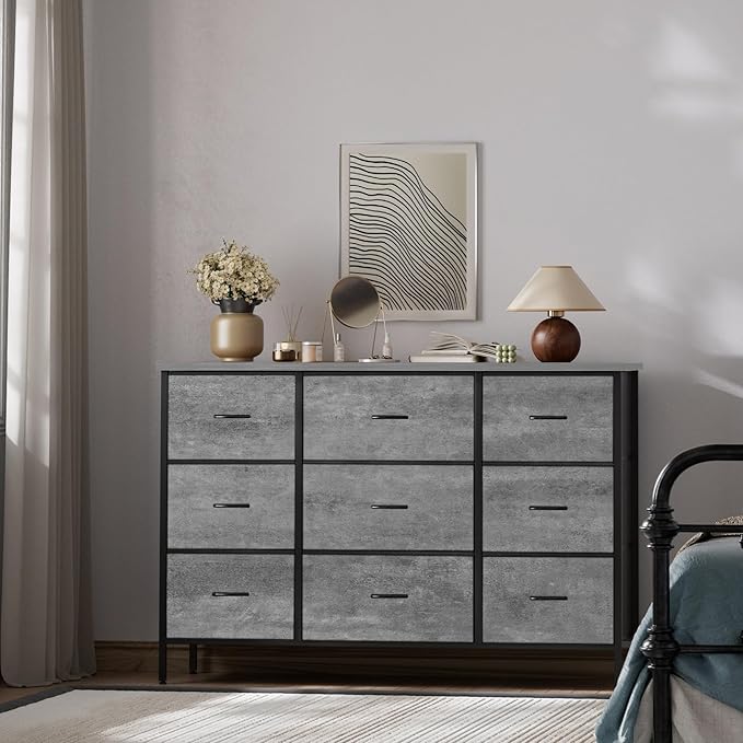 Dresser for Bedroom with 9 Deep Drawers, Wide TV Stand Modern TV Console - Image 6
