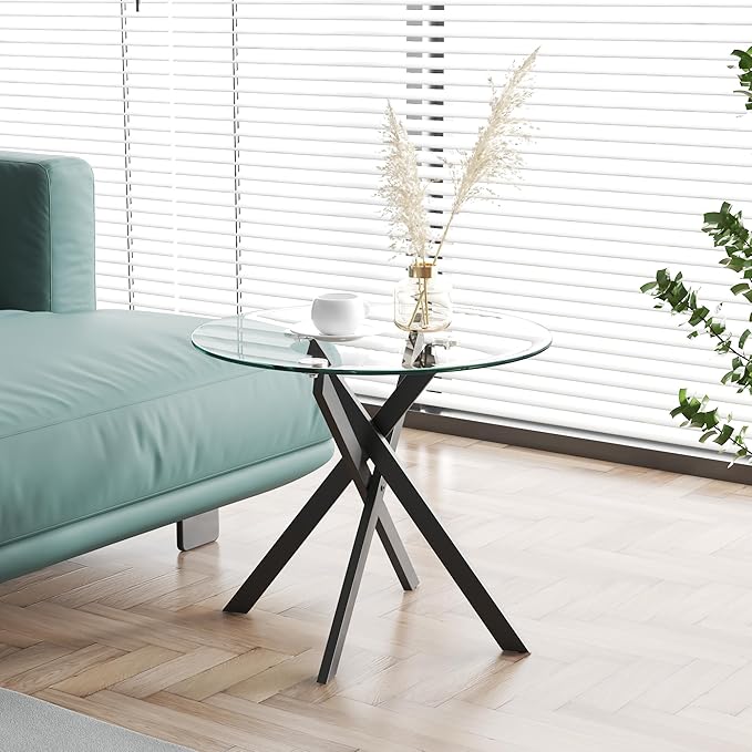 Round Side Table Modern 20 Inch End Table by Goldfan
