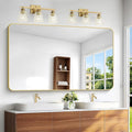 BONEWEI Gold Bathroom Mirror, 60x36 inch Wall Mirror by BONEWEI