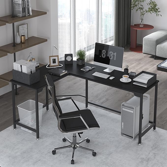 Teraves Modern L Shaped Gaming Desk 66'' Corner Computer Desk - Image 2