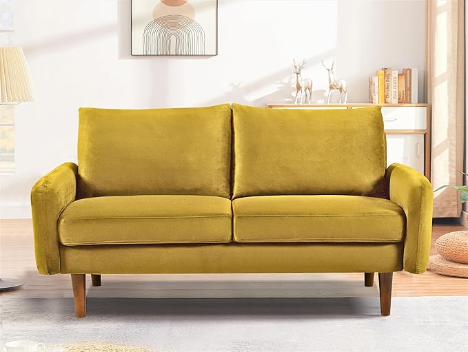 Container Furniture Direct Kent Velvet Loveseat Sofa by ContainerDirect