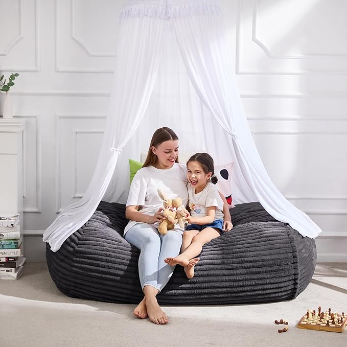 Hobestluk 4FT Bean Bag Chairs Adult Bean Bag - Image 3