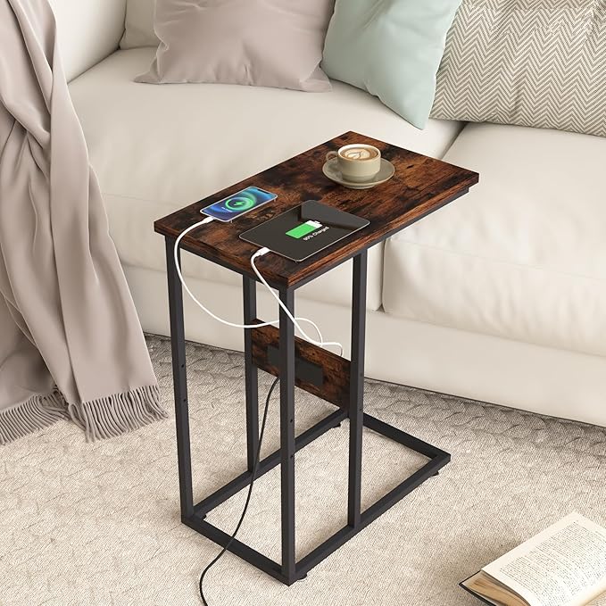 VECELO C Shaped End Side Table - Image 4