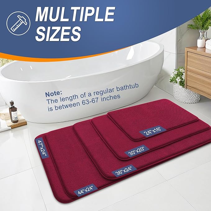OLANLY Thick Memory Foam Bath Mat Rug 30x20, Extra Soft Absorbent Bathroom Rug - Image 5