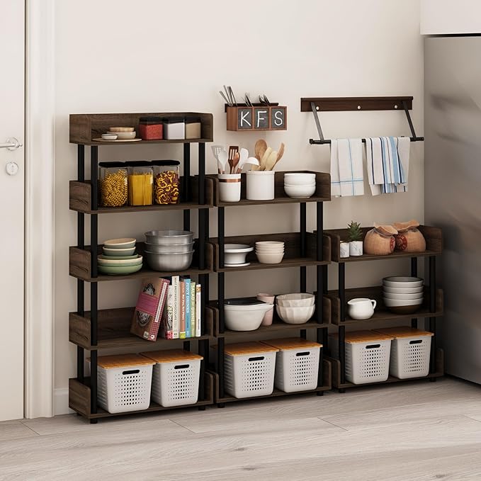 Furinno Turn-N-Tube 3-Tier Multipurposes Display Rack, Open Shelf Rack/Storage - Image 2