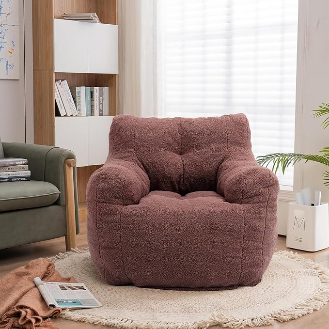 Recaceik Large Bean Bag Chairs, Tufted Soft Stuffed Bean Bag Chair by Recaceik