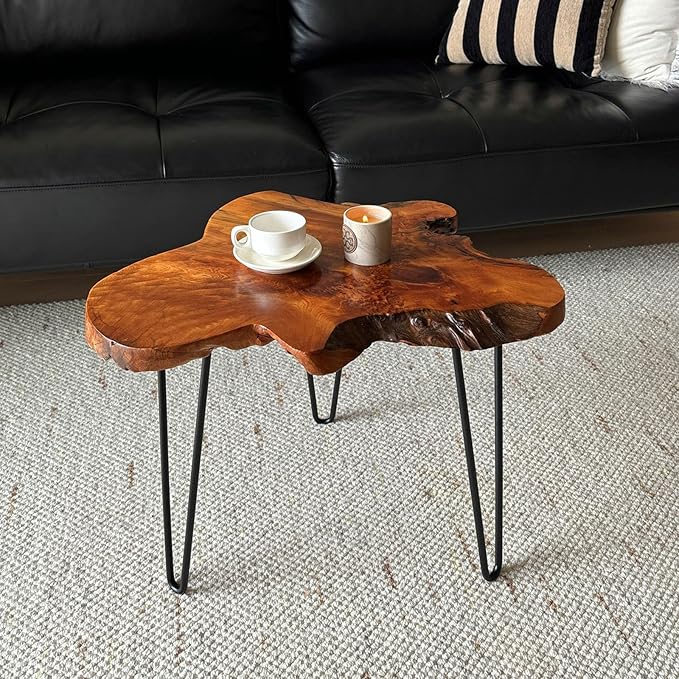 Live Edge Coffee Table, Natural Wood Coffee Table - Image 5