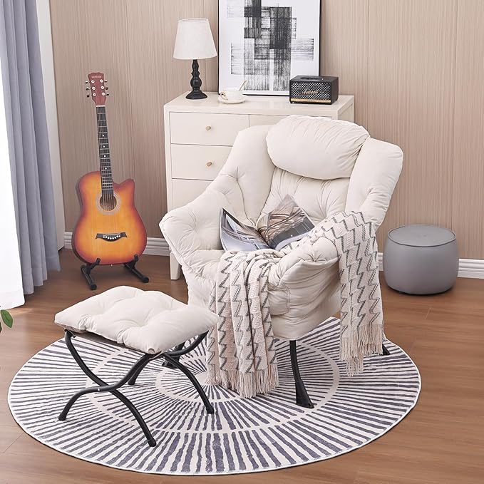 Lazy Chair and Ottoman, Large Accent Lounge Chair - Image 5