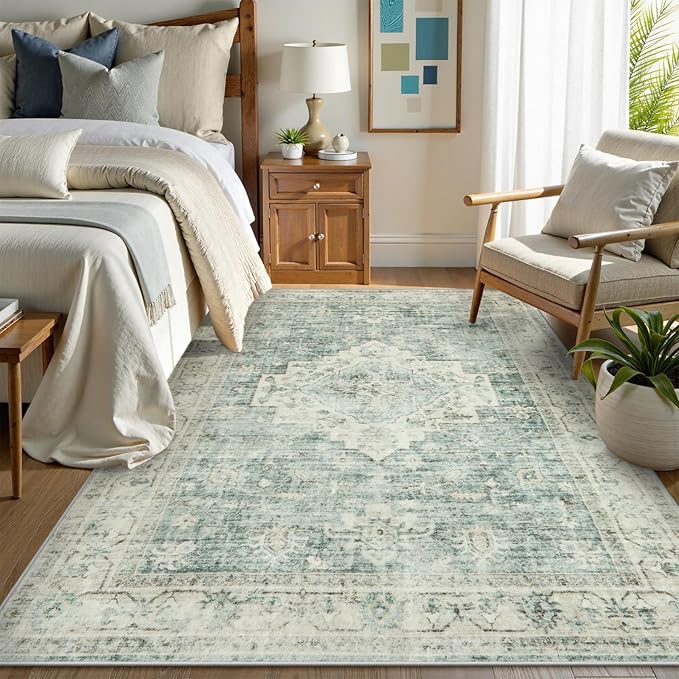 LIVEBOX Bedroom 4x6 Washable Area Rug by LIVEBOX