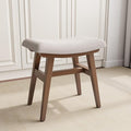 Solid Wood Small Vanity Stool, Compact Makeup Chair by Muwuele